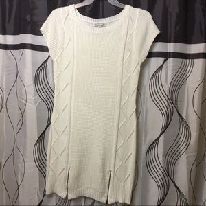 Extra Touch ivory sweater dress